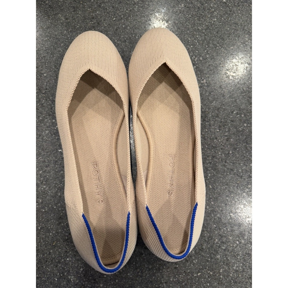 Rothy's Women's Daily Round Toe Ballet Flats Beige 9.5